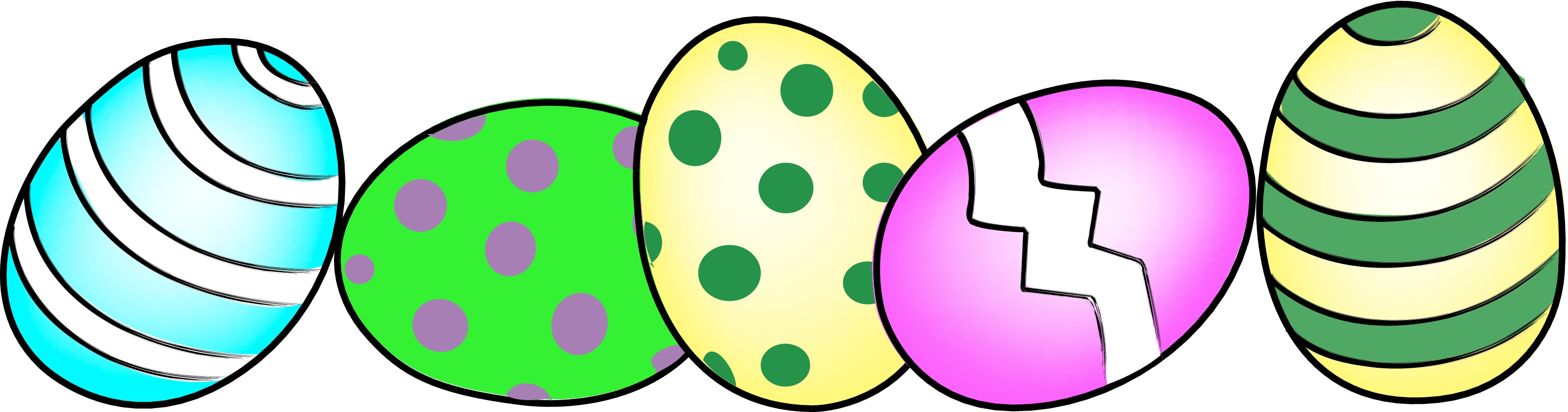 3300x867 Clip Art Easter Clip Art Black And White