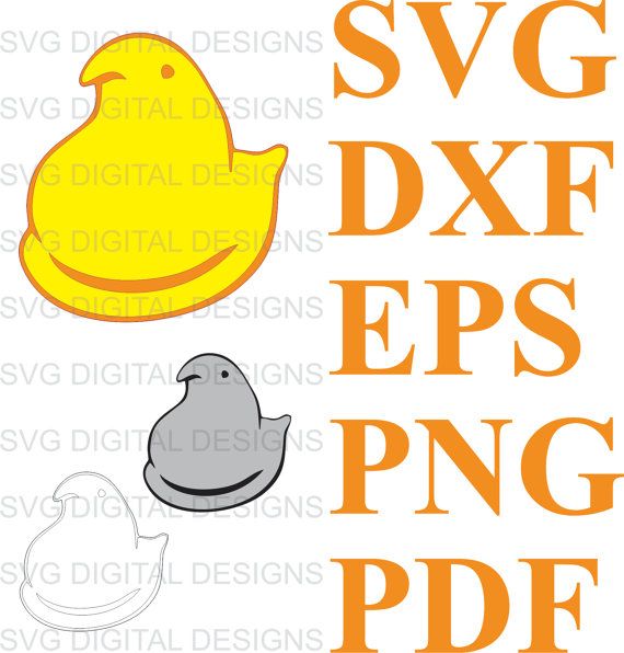 570x596 Marshmallow Chick Peeps Svg