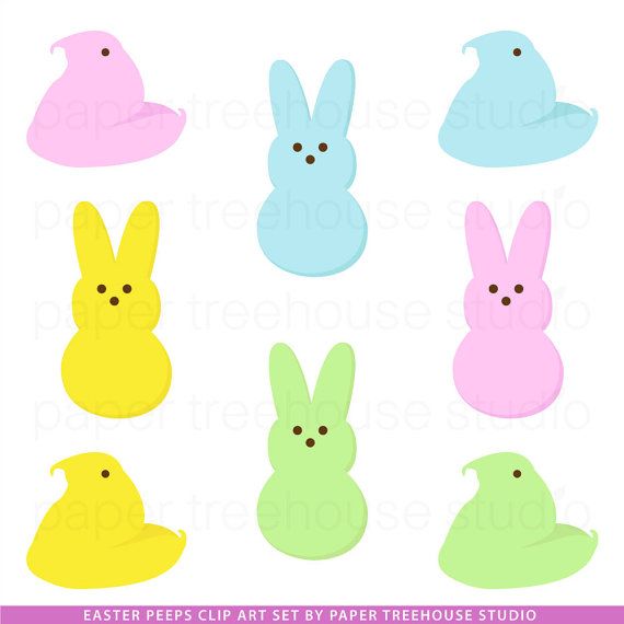 570x570 Clip Art Set Easter Candy Bunnies And By Papertreehousestudio