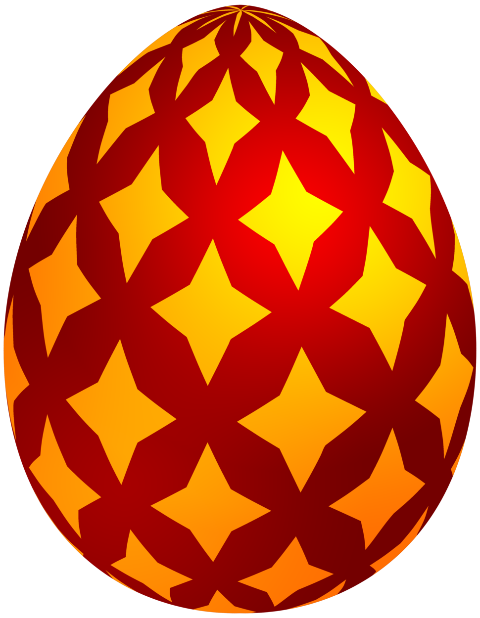 970x1250 Red Easter Decorative Egg Png Clip Art
