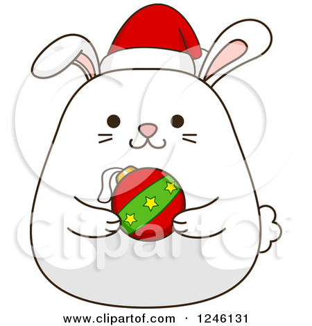 450x470 Christmas Bunny Clipart