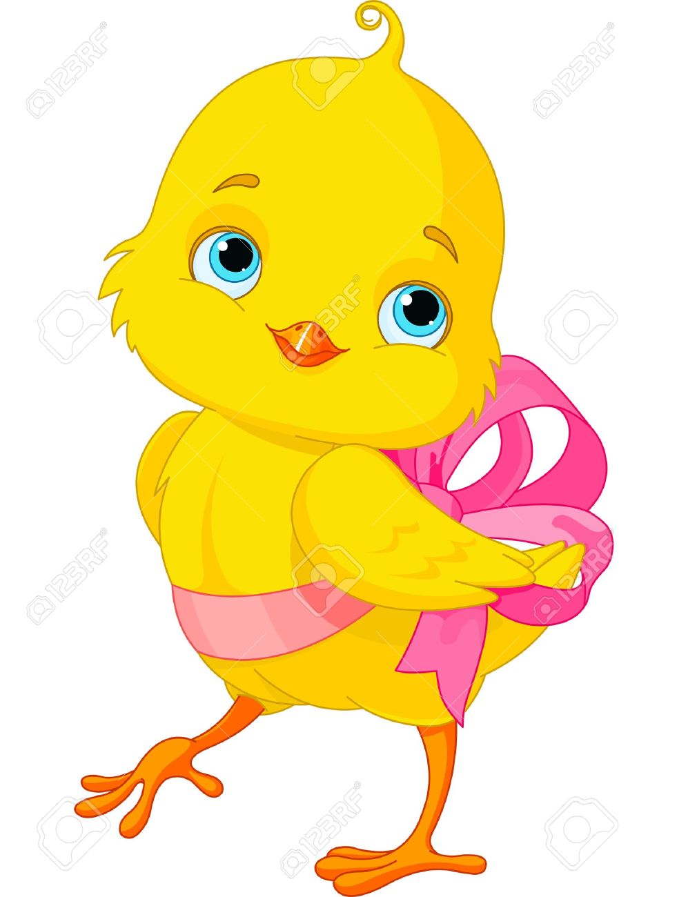 997x1300 Fundamentals Easter Chick Pictures Cute With Bow Royalty Free