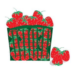 300x300 Clip Art Eating Strawberry Clipart 3