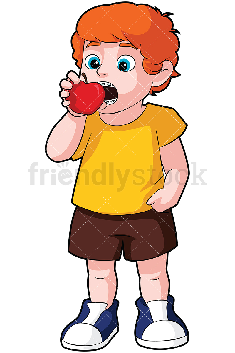 800x1200 Clip Art Eating Apple