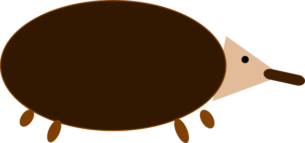 600x282 Echidna Clip Art