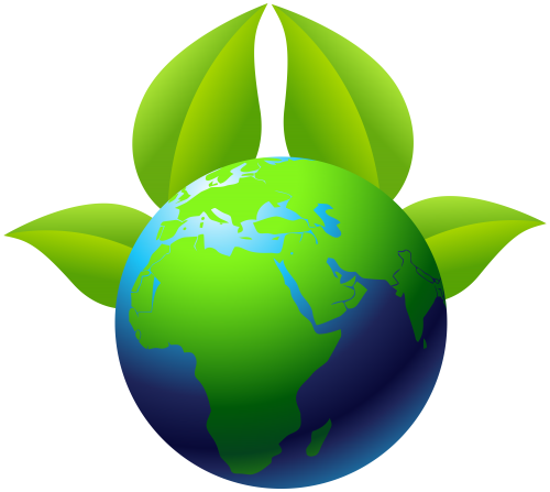 500x447 Earth With Leaves Png Clip Art
