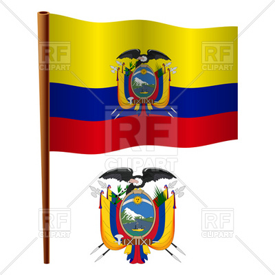 400x400 Ecuador Flag And Coat Of Arms Royalty Free Vector Clip Art Image