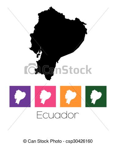 380x470 A Map Of The Country Of Ecuador Clip Art Vector