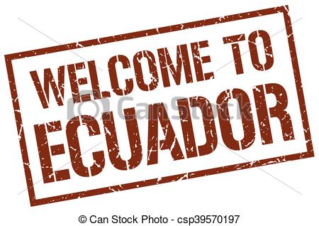 450x318 Welcome To Ecuador Stamp Eps Vectors