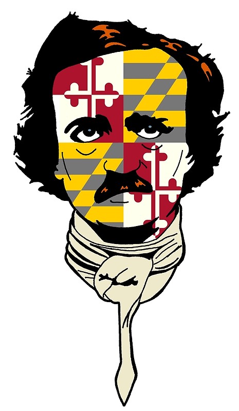465x800 Edgar Allan Poe Flag Face Posters By Riley Benko Redbubble