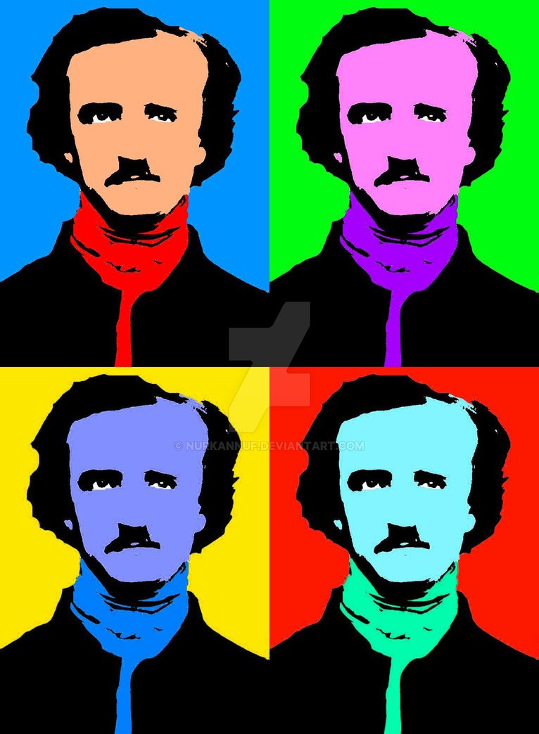766x1044 Edgar Allan Poe Pop Art By Nurkannuf