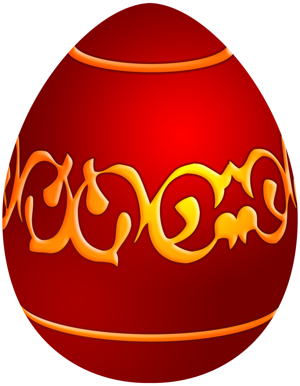 970x1250 Easter Decorative Red Egg Png Clip Art