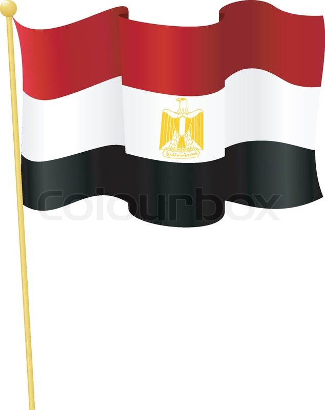 634x800 Vector Illustration Of The National Flag Of Egypt Stock Vector