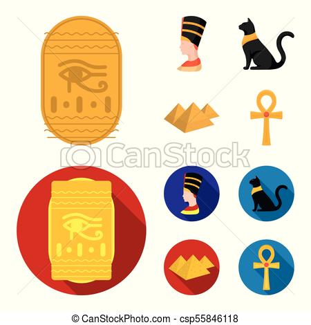 450x470 Eye Of Horus, Black Egyptian Cat, Pyramids, Head Of Vector Clip