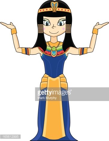 365x469 Cute Cleopatra Egyptian Queen Stock Vectors