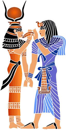 256x500 Egyptian Queen Clipart Stencil
