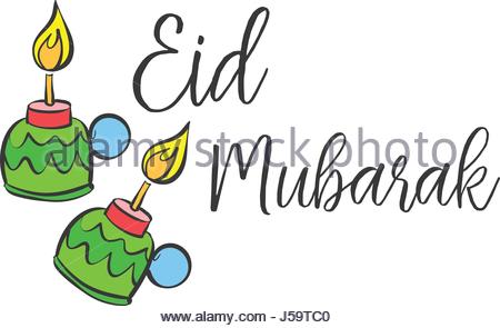 450x295 Happy Eid Mubarak Celebration Collection Stock Vector Art