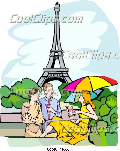 244x308 Tourist By The Eiffel Tower Clip Art