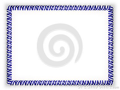 400x300 Frame And Border Of Ribbon With The El Salvador Flag. 3d