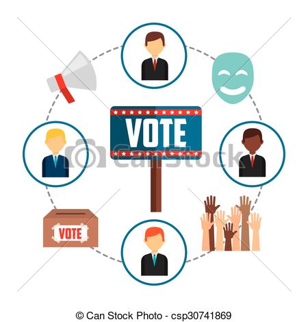 450x470 Democratic Election Design, Vector Illustration Eps10 Clip Art