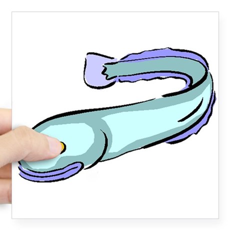 460x460 Cartoon Eel Stickers