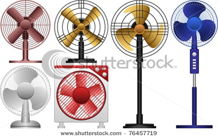 450x285 Layered Vector Illustration Of Different Kinds Of Electric Fans