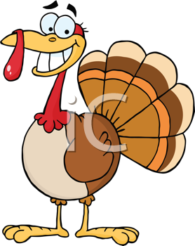 278x350 Royalty Free Clipart Image Of A Smiling Turkey Thanksgiving