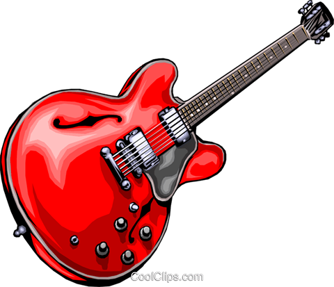 480x413 Electric Guitar Royalty Free Vector Clip Art Illustration
