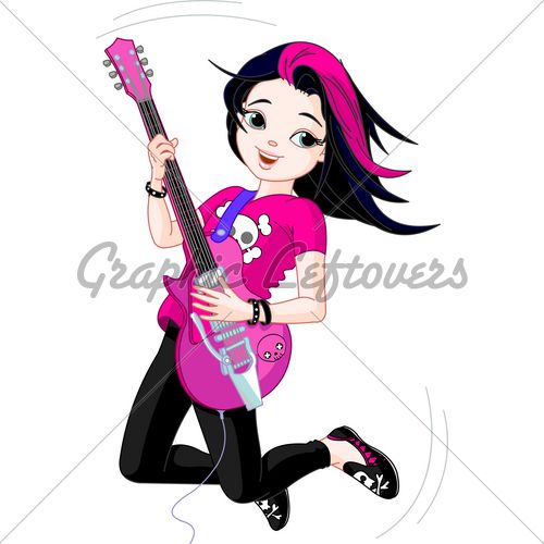 500x500 Guitar Clipart Girly