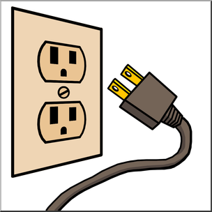 304x304 Clip Art Electricity Outlet Amp Plug Color I Abcteach