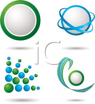 320x350 Blue And Green Logo Design Elements