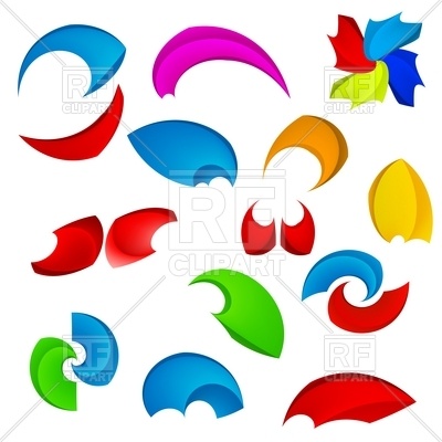 400x400 Color Abstract Design Elements Royalty Free Vector Clip Art Image