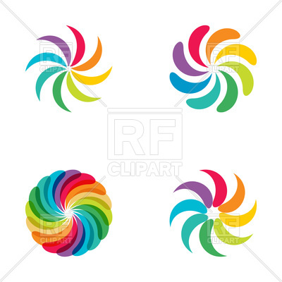 400x400 Rainbow Swirls