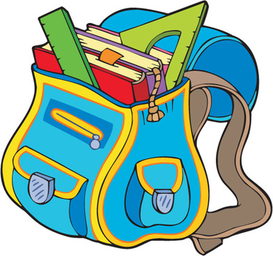 392x368 School Bag Images Clip Art Funny School Bag Design Elements Vector