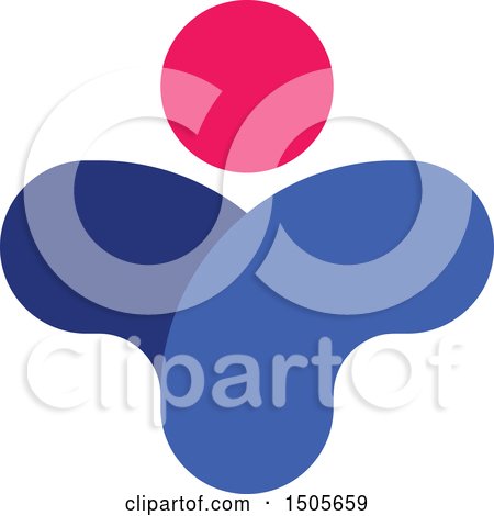 450x470 Clipart Of A Person In Abstract Style