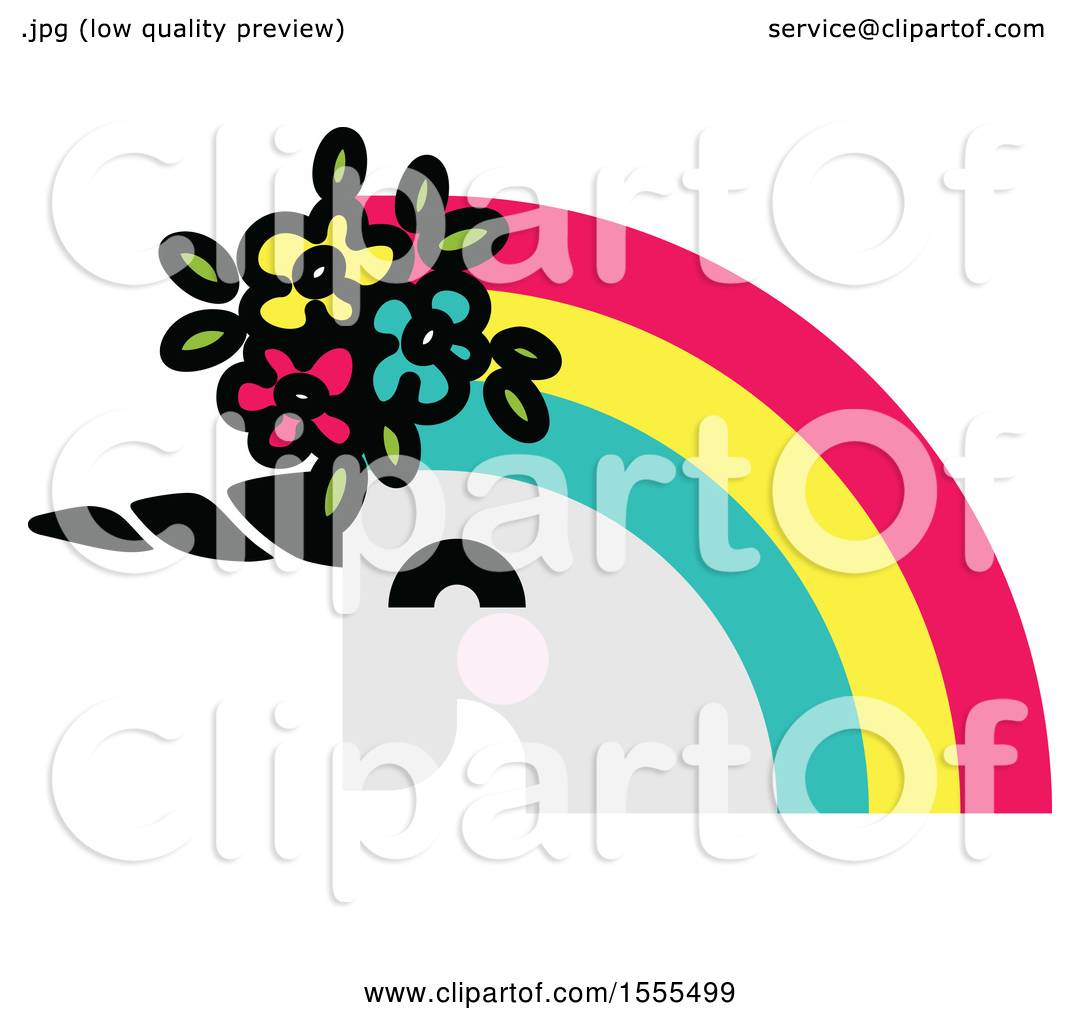 1080x1024 Clipart Of A Rainbow Haired Unicorn Head