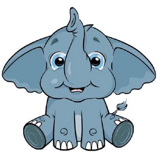 320x320 Cute Baby Elephant Clip Art