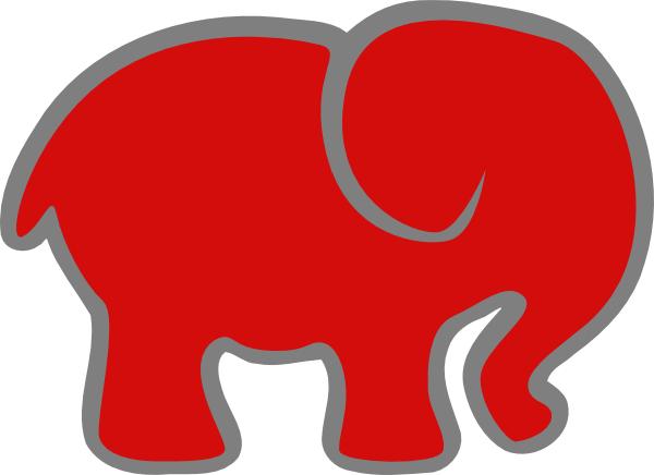 600x436 Red Elephant Clipart