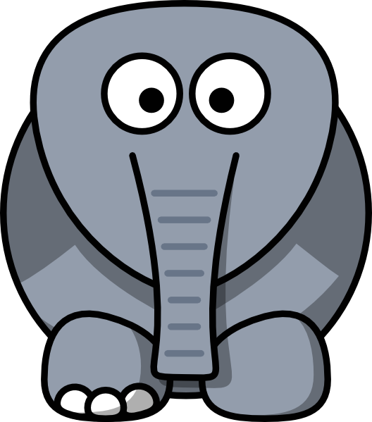 528x599 Crippled Elephant Clip Art