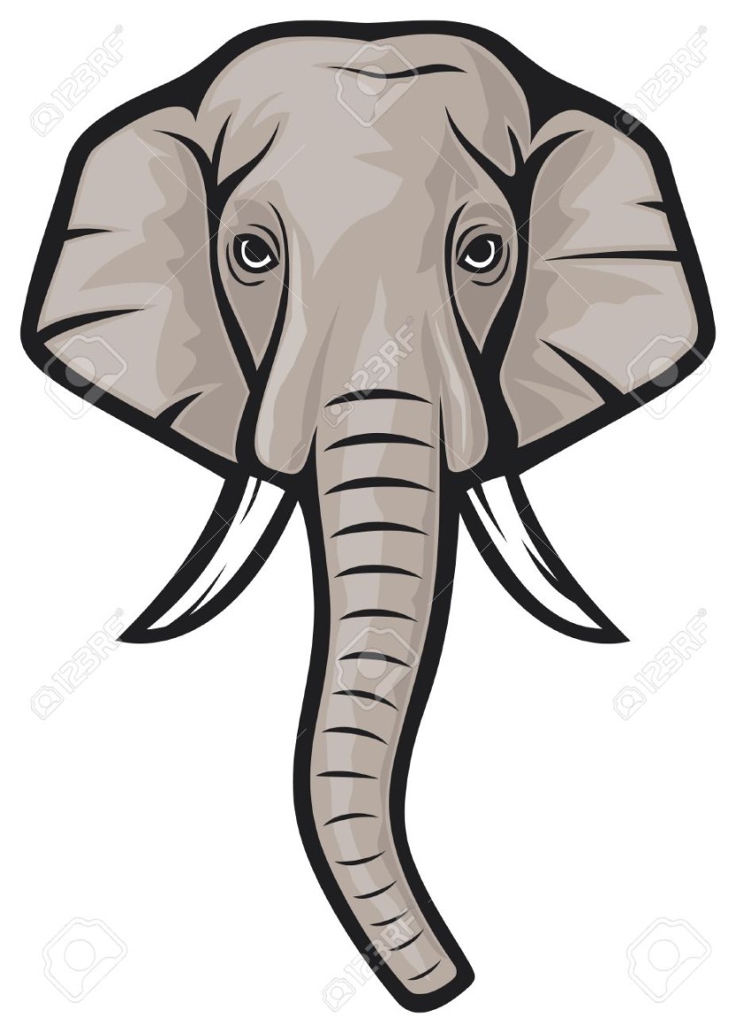 830x1164 Elephant Head Clip Art