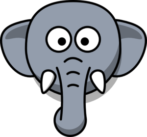 300x279 Cute Elephant Clipart Clipart Panda