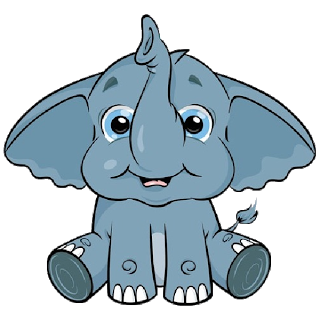 320x320 Elephant Baby In Diapers Clipart