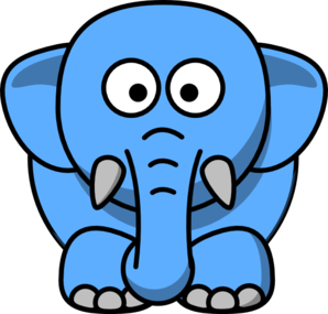 298x285 Cartoon Elephant Clip Art