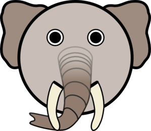 299x261 Circle Elephant Head Clip Art