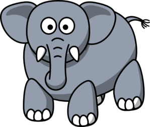298x252 Elephant Front View Clip Art