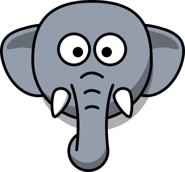 600x558 Elephant Face Clipart Elephant Head Clip Art