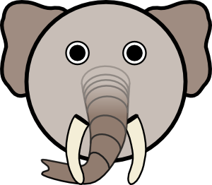 300x262 Elephant Head Clipart Clipart Panda