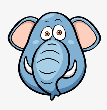 352x360 Like, Lovely, Elephant Head, Cartoon Png Image And Clipart