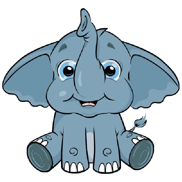 600x600 Baby Elephant Head Clip Art