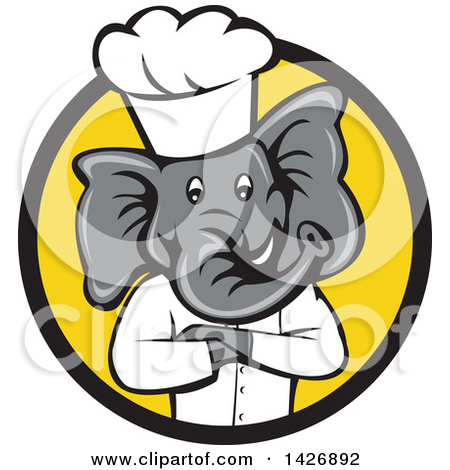 450x470 Black Yellow Elephant Clipart